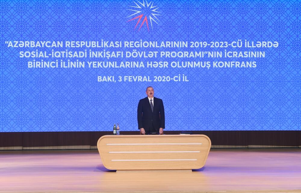 Regionların 2019-2023-cü illərdə sosial-iqtisadi inkişafı Dövlət Proqramının icrasının birinci ilinin yekunlarına həsr olunmuş konfrans keçirilib