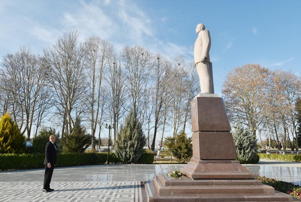 Prezident İlham Əliyev Qazaxda səfərdə olub