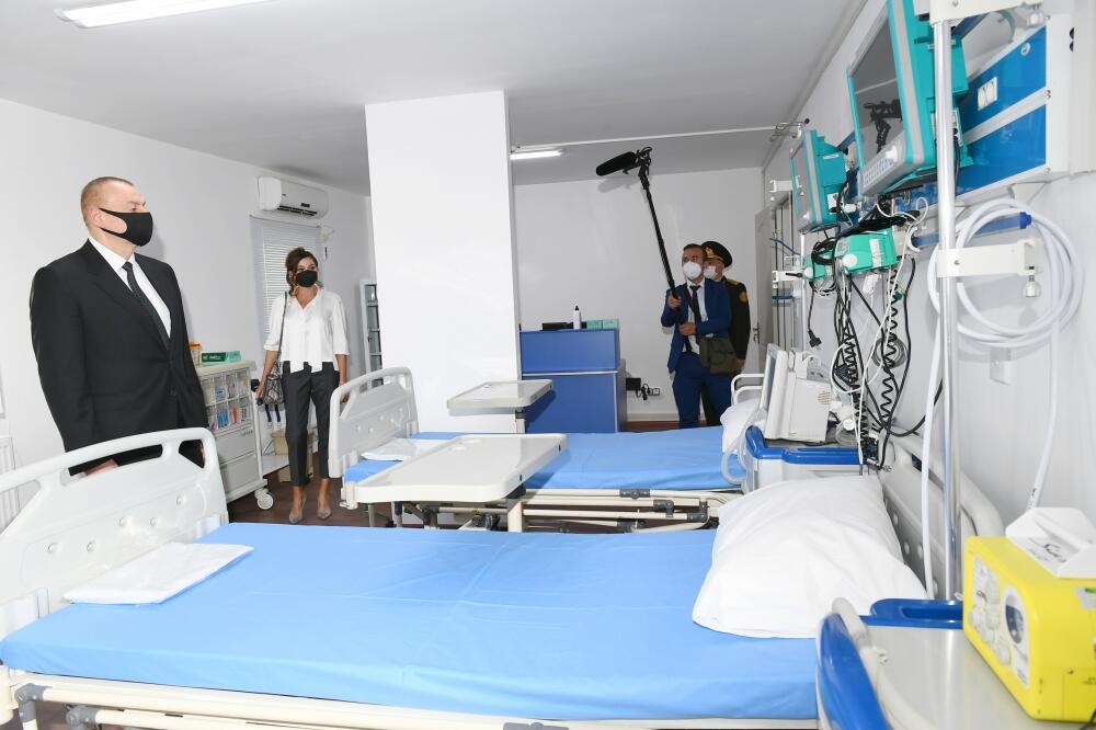 Koronaviruslu xəstələrin müalicəsi üçün Bakının Xətai rayonunda modul tipli hospitalın açılışı olub