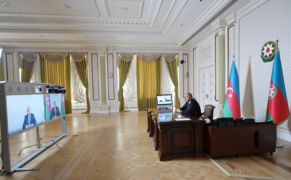 Prezident İlham Əliyev Emin Əmrullayevi Təhsil naziri təyin olunması ilə əlaqədar videoformatda qəbul edib
