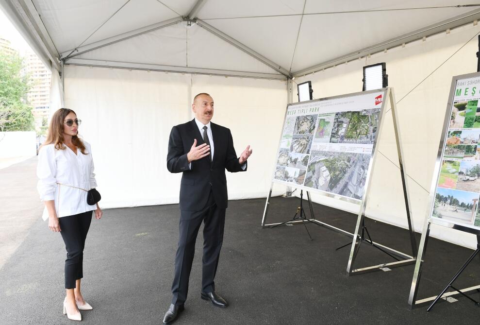 Prezident İlham Əliyev Yasamal rayonunda salınacaq meşə tipli yeni parkda görüləcək işlərlə tanış olub
