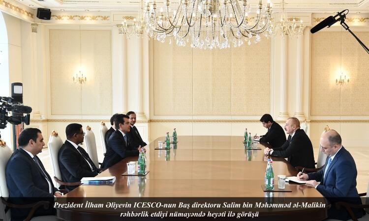 Prezident İlham Əliyev ICESCO-nun Baş direktorunun rəhbərlik etdiyi nümayəndə heyətini qəbul edib