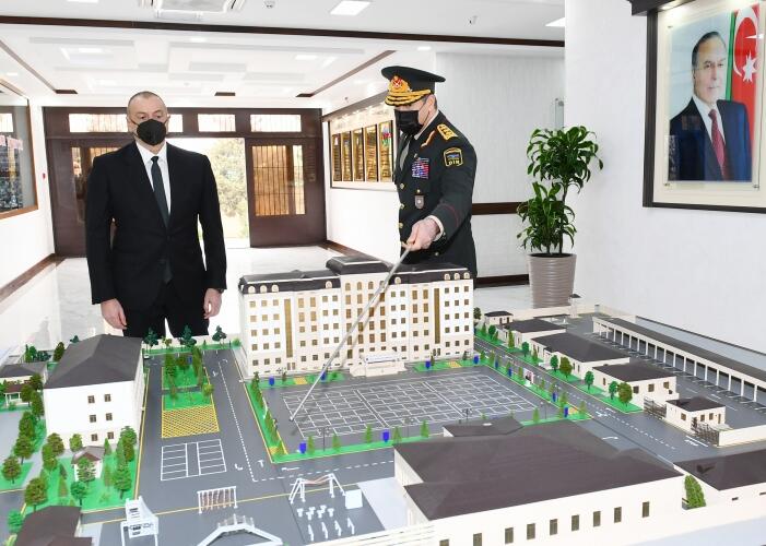 Prezident İlham Əliyev Daxili Qoşunların yeni inşa olunan “N” hərbi hissəsinin açılışında iştirak edib