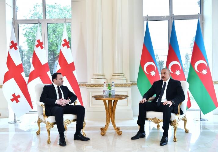 Azərbaycan Prezidenti İlham Əliyev Gürcüstanın Baş nazirini qəbul edib