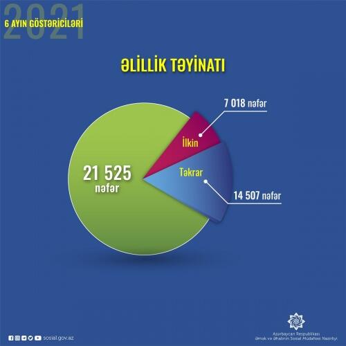 Bu ilin altı ayında 21 mindən çox şəxsə əlillik təyinatı aparılıb