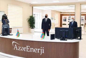Prezident İlham Əliyev əsaslı şəkildə yenidən qurulan 500/330/220 kilovoltluq “Abşeron” yarımstansiyasının açılışında iştirak edib
