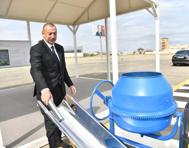 Sumqayıt şəhərində güzəştli mənzil layihəsi çərçivəsində növbəti yaşayış kompleksinin təməli qoyulub