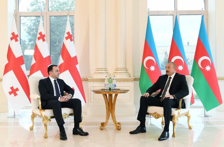Azərbaycan Prezidenti İlham Əliyev Gürcüstanın Baş naziri ilə görüşüb