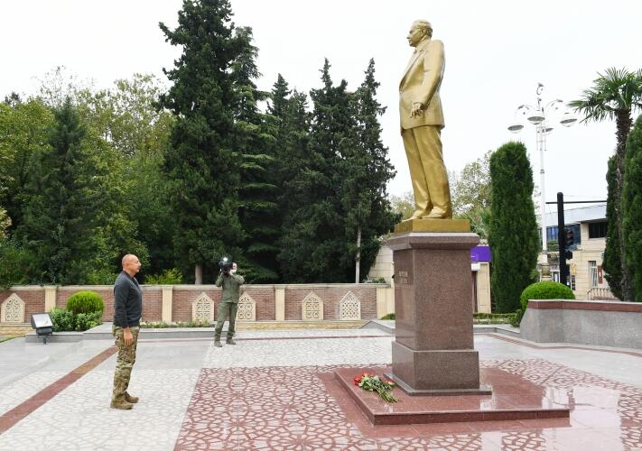 Prezident İlham Əliyev Tərtər rayonuna səfərə gəlib