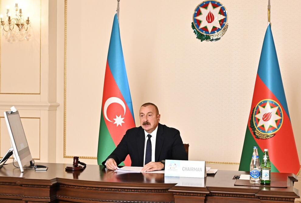 Prezident İlham Əliyev Qoşulmama Hərəkatının Yüksək Səviyyəli Toplantısında videoformatda çıxış edib