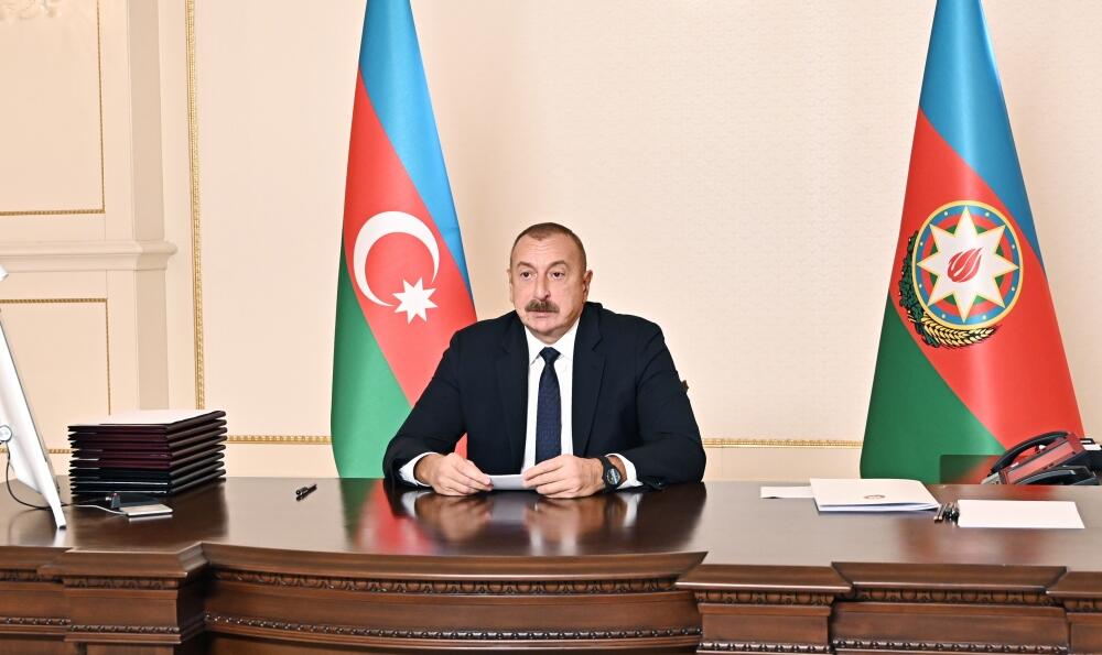 Prezident İlham Əliyev Müstəqil Dövlətlər Birliyinin Dövlət Başçıları Şurasının videokonfrans formatında keçirilən iclasında iştirak edib