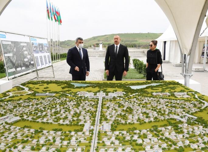 Prezident İlham Əliyev Füzuli rayonunun Dövlətyarlı kəndində “Ağıllı kənd”in təməlini qoyub