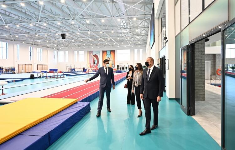 Milli Gimnastika Arenasının yeni məşq binasında yaradılan şəraitlə tanışlıq