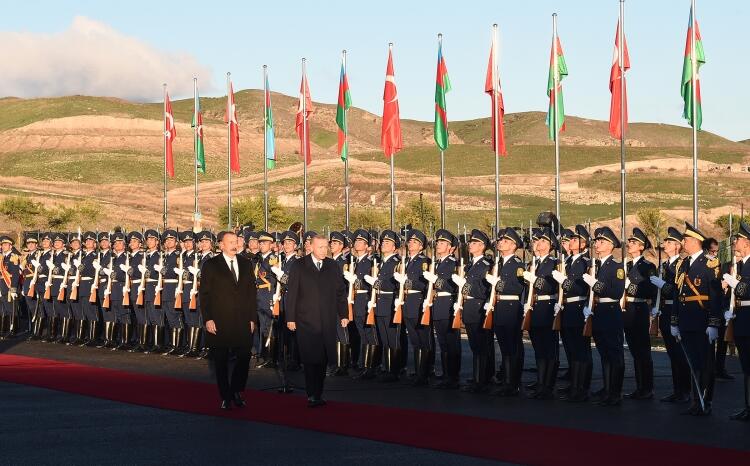 Türkiyə Prezidenti Rəcəb Tayyib Ərdoğanın Zəngilanın Ağalı kəndində rəsmi qarşılanma mərasimi olub