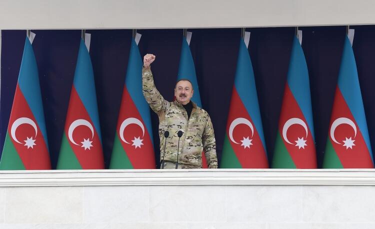 Prezident, Müzəffər Ali Baş Komandan İlham Əliyev Hadrut qəsəbəsində hərbi hissənin açılışında iştirak edib