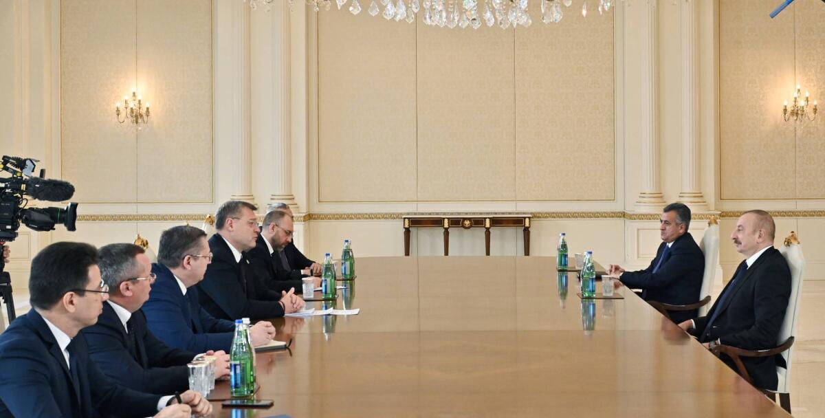 Prezident İlham Əliyev Rusiyanın Həştərxan vilayətinin qubernatorunu qəbul edib