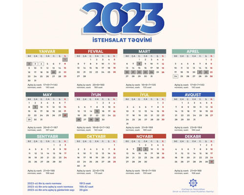 2023-cü il üçün iş vaxtı norması və istehsalat təqvimi təsdiq edilib