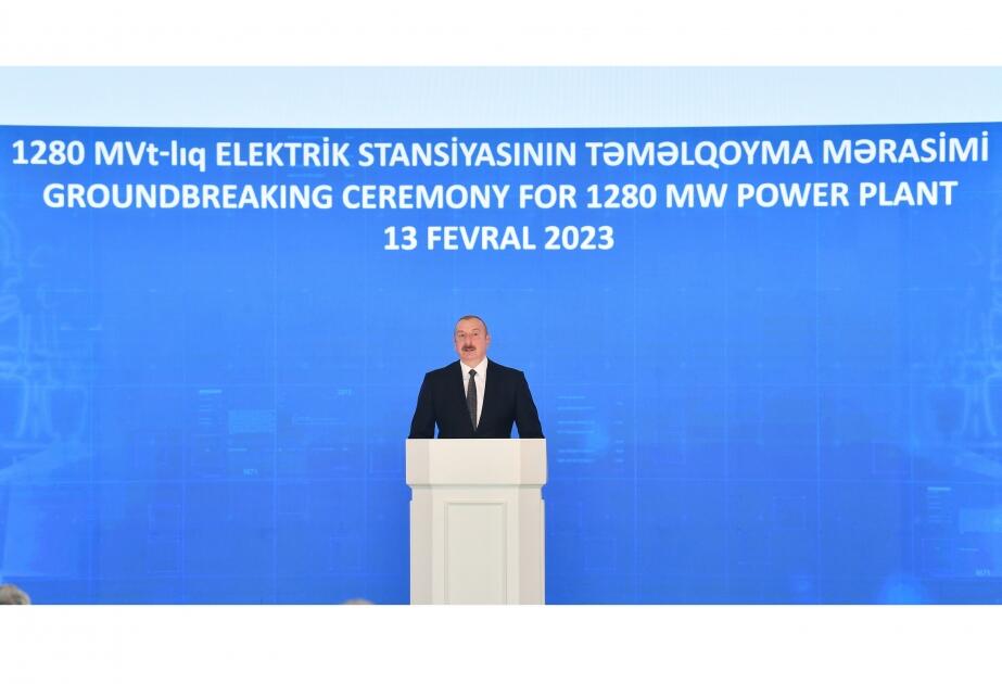 Müstəqillik dövrünün 1280 MVt gücündə ən böyük İstilik Elektrik Stansiyasının təməlqoyma mərasimi keçirilib