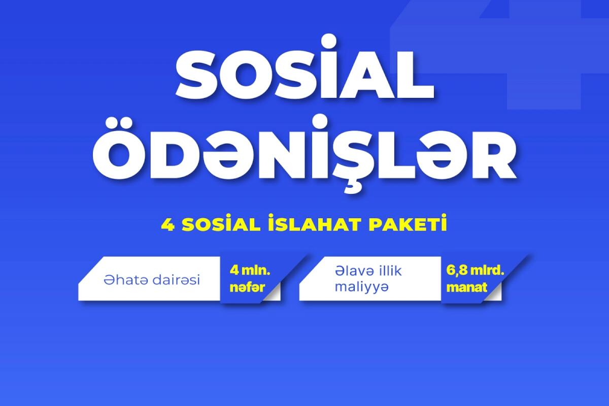 Sosial ödənişlərdə ciddi artım dinamikasına nail olunub