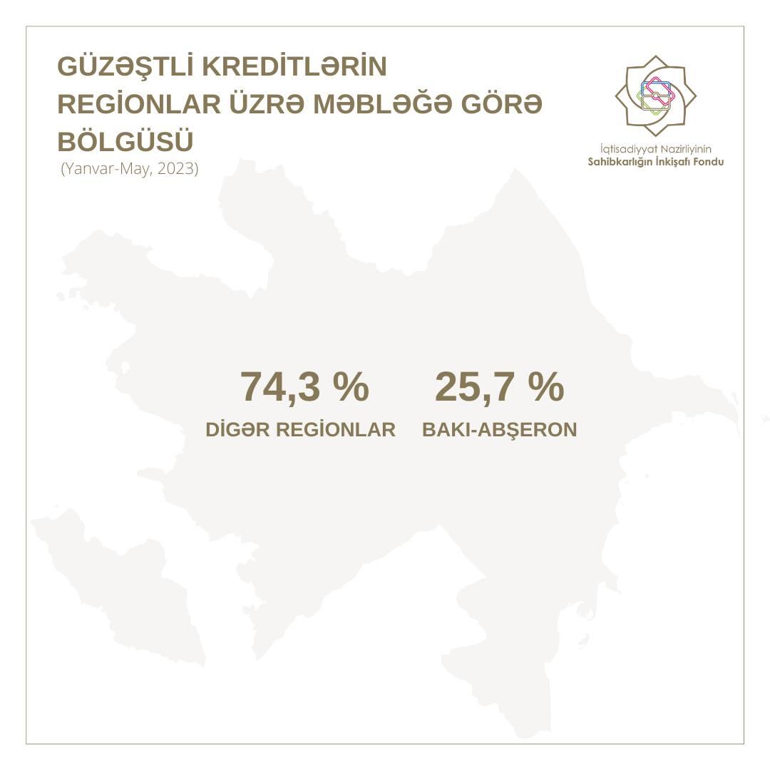 Güzəştli kreditlərin böyük hissəsi regionların payına düşüb