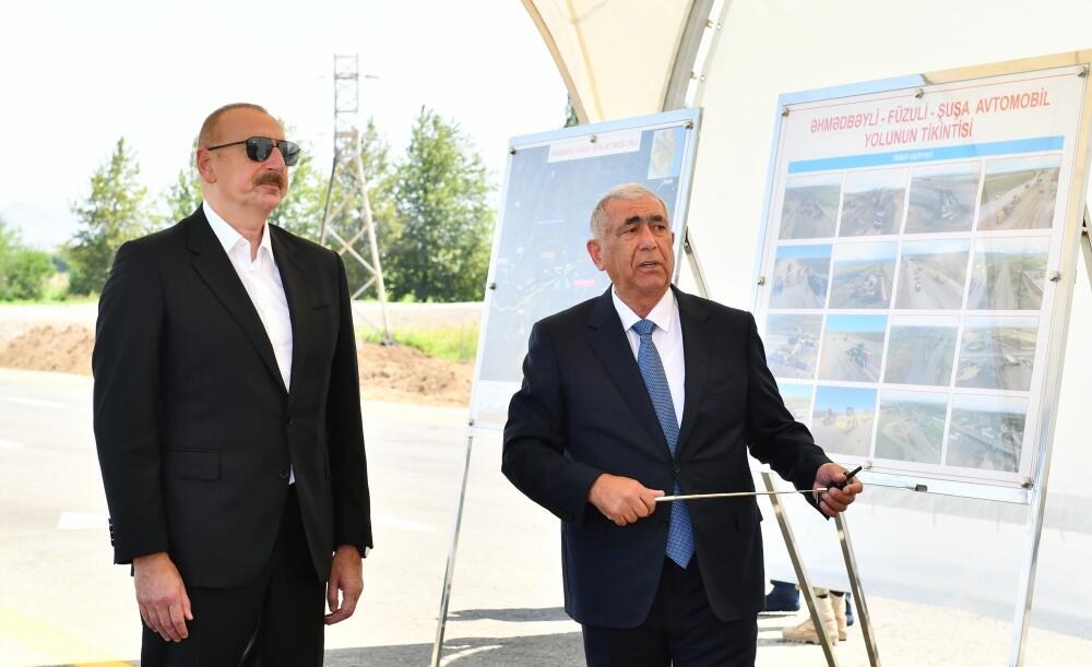 Əhmədbəyli-Füzuli-Şuşa avtomobil yolunun tikintisinin 50 faizi tamamlanıb