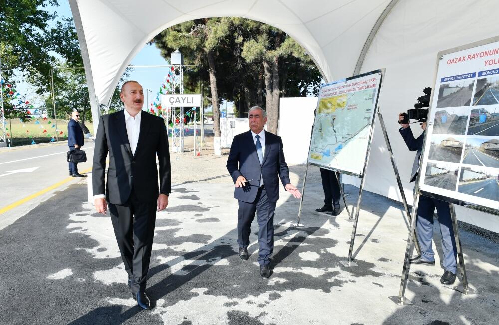 Azərbaycan Prezidenti İlham Əliyev Qazax rayonuna səfər edib