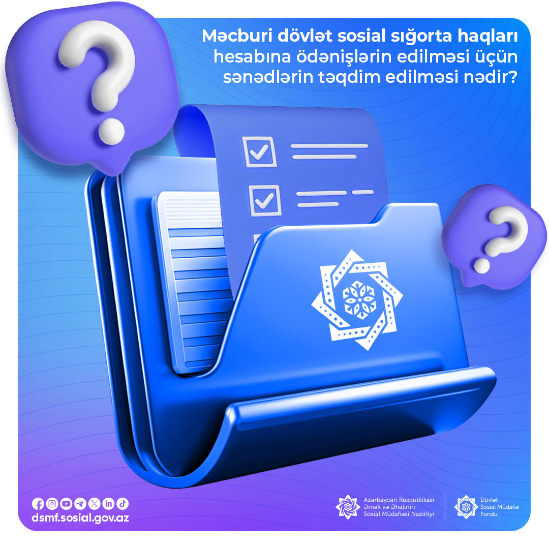 MDSS haqları hesabına ödənişlərin edilməsi üçün sənədlərin təqdim edilməsi