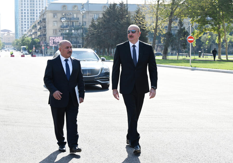 Prezident İlham Əliyev “Cavanşir” körpüsünün yerində inşa olunmuş yeni avtomobil yolunun açılışında iştirak edib