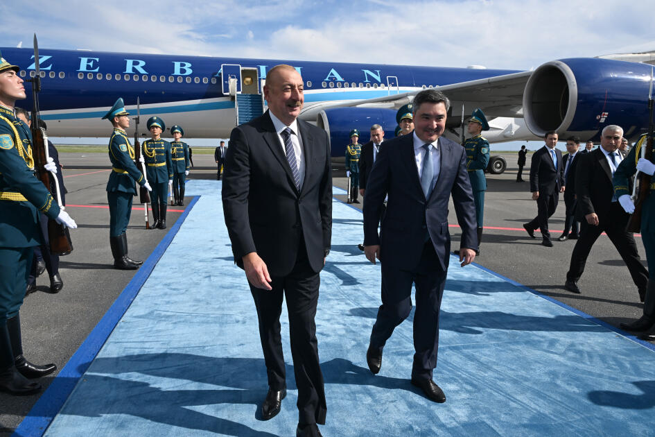 Azərbaycan Prezidenti İlham Əliyev Qazaxıstana səfərə gedib