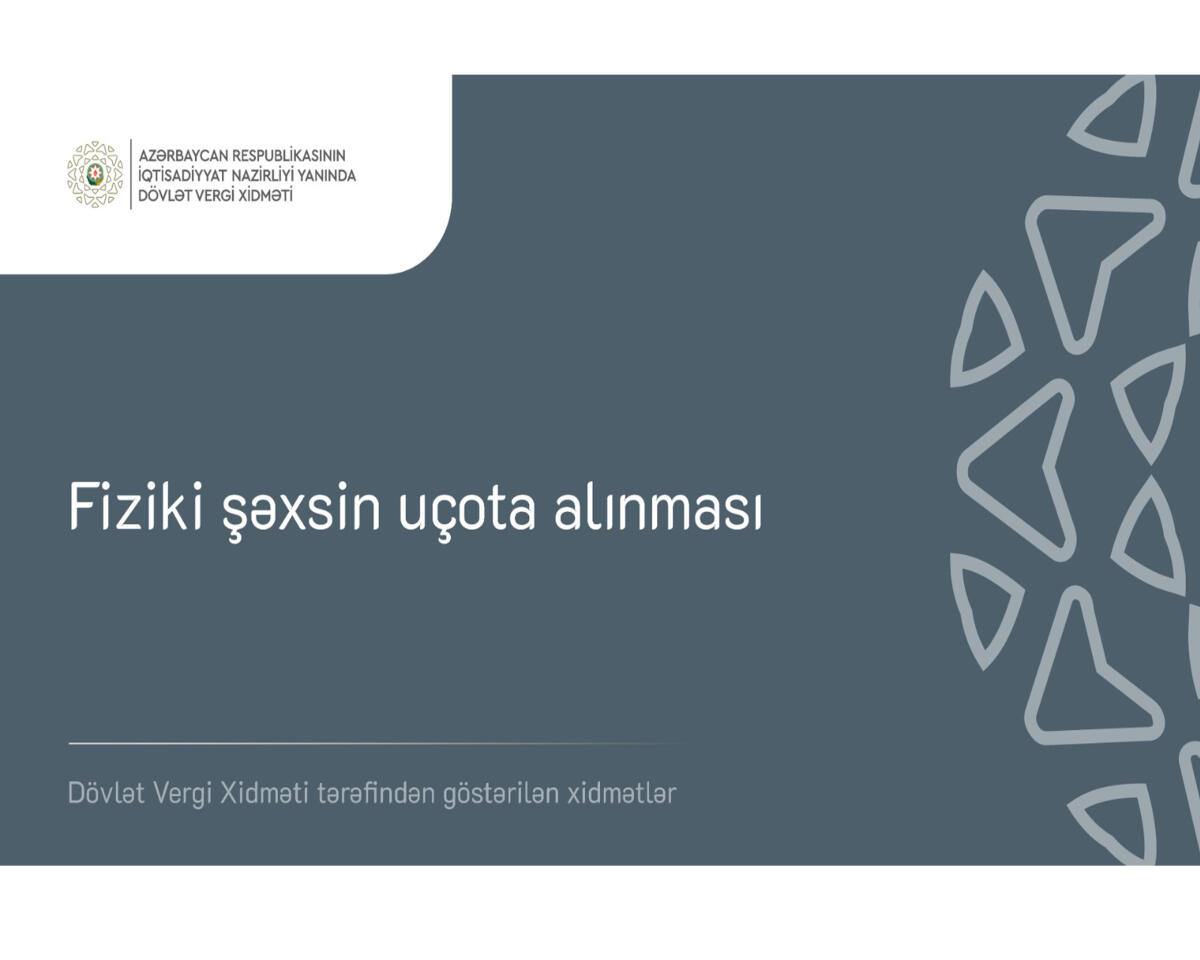 Fiziki şəxsin uçota alınması