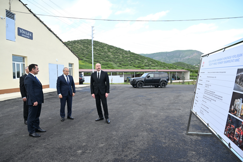 “Qoç Ət” Kəndli Fermer Təsərrüfatı MMC-nin Xocalının Xanabad kəndindəki heyvandarlıq kompleksinin açılışı olub