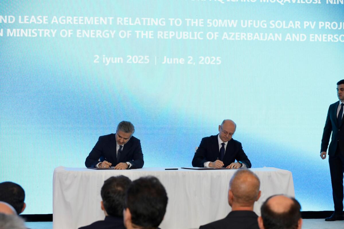 Bakı Enerji Həftəsində yaşıl enerji üzrə əməkdaşlıq sənədləri imzalanıb