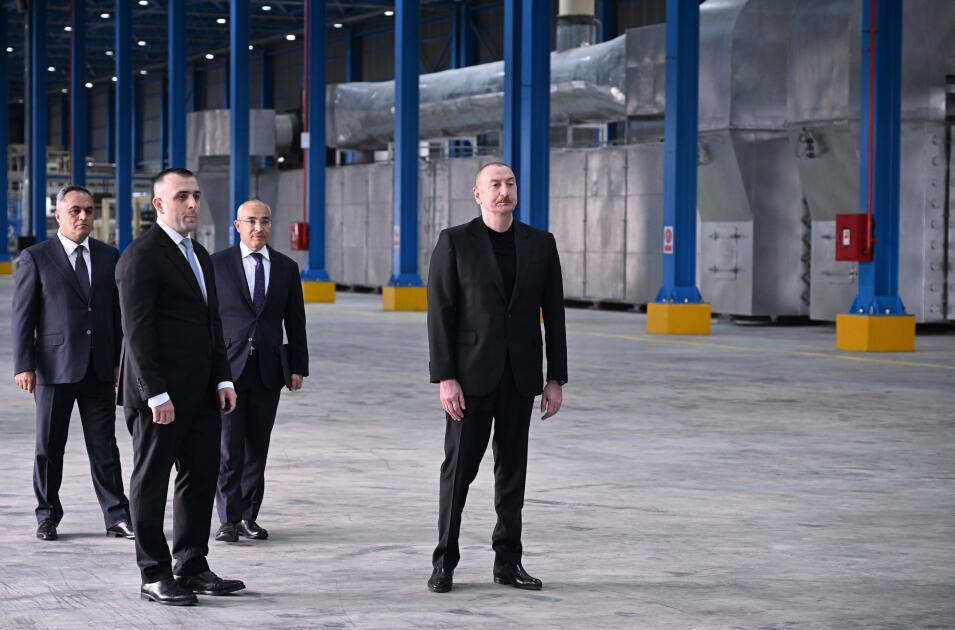 Goranboy rayonunda tikinti materialları istehsalı müəssisəsi istifadəyə verilib