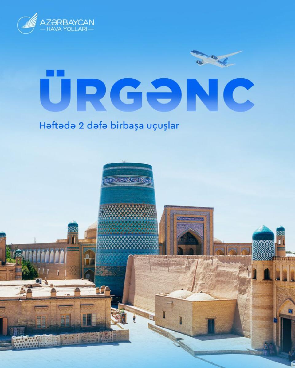Bakıdan Özbəkistanın daha bir şəhərinə müntəzəm uçuşlar bərpa edilir