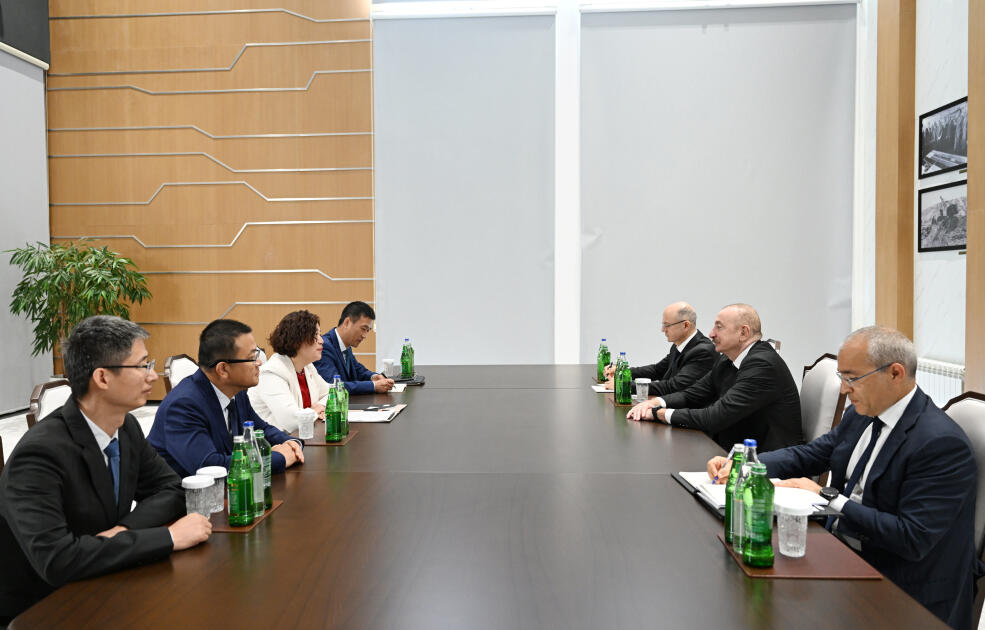 Prezident Çinin “Dongfang Electric İnternational Corporation” Şirkətinin İdarə Heyətinin sədrini qəbul edib