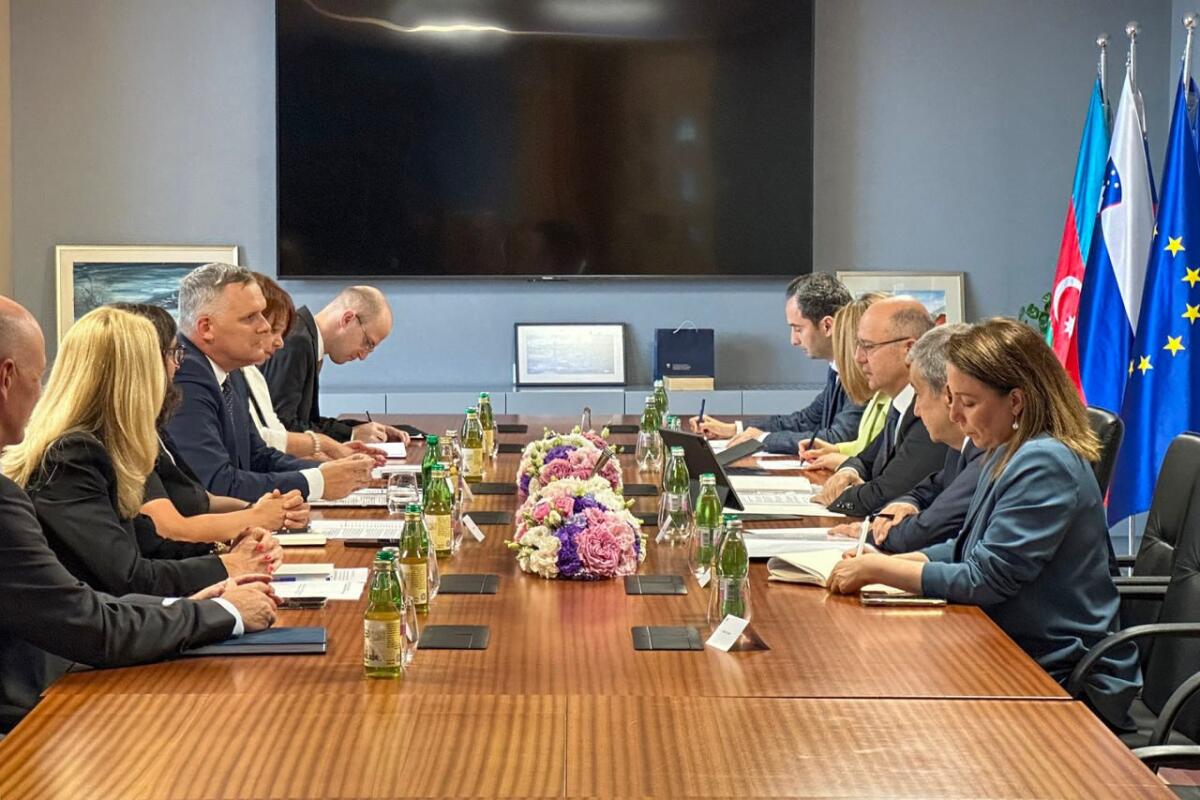 Sloveniyaya Azərbaycan qazının tədarükünün artırılması müzakirə edilib