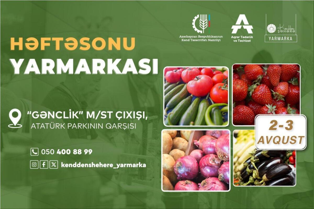 Paytaxtda növbəti “Kənddən şəhərə” həftəsonu yarmarkası təşkil olunacaq