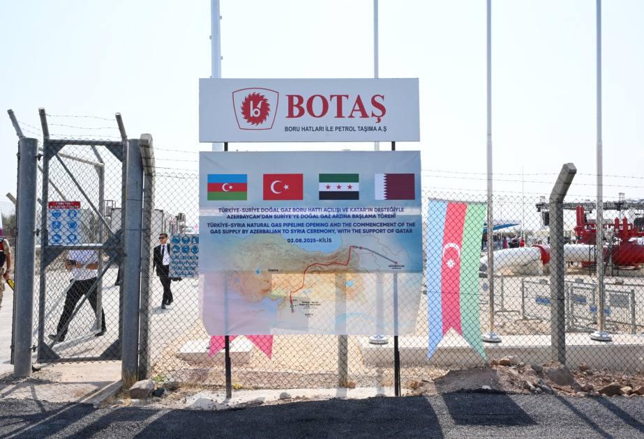 Türkiyədə Azərbaycan qazının Suriyaya nəql olunma mərasimi keçirilib