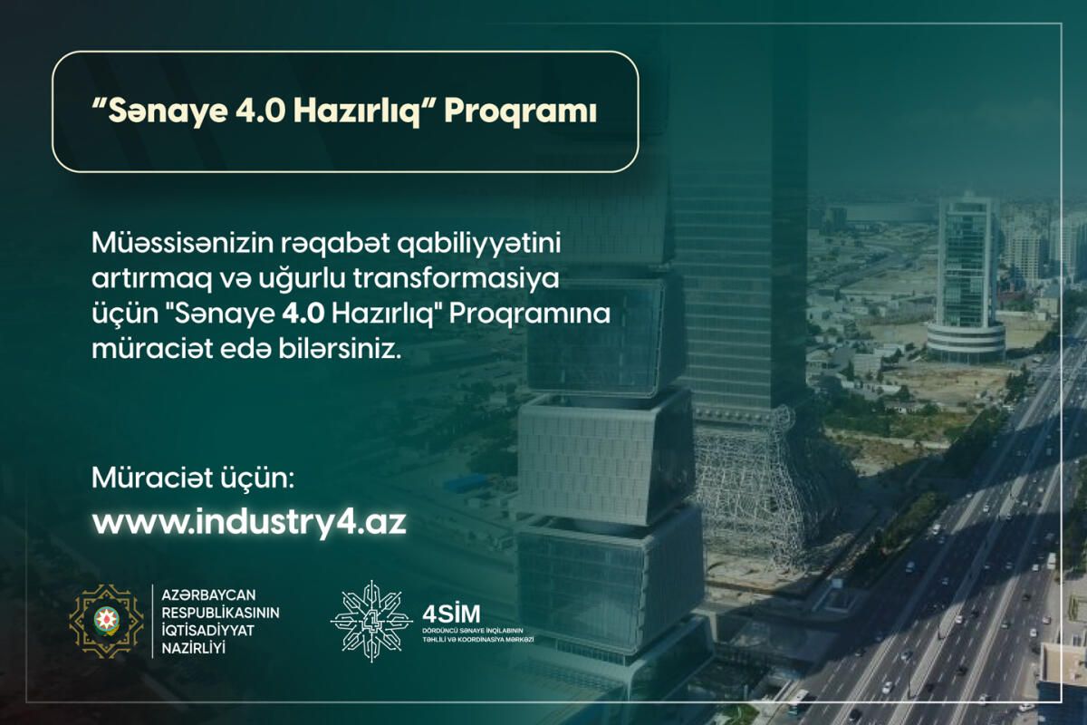 “Sənaye 4.0 Hazırlıq” Proqramı yerli müəssisələrin texnoloji transformasiyasına dəstək verir