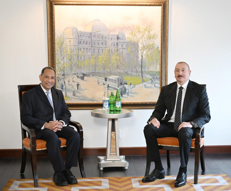 Prezident İlham Əliyev Nyu-Yorkda ABŞ Ticarət Palatasının baş vitse-prezidenti ilə görüşüb