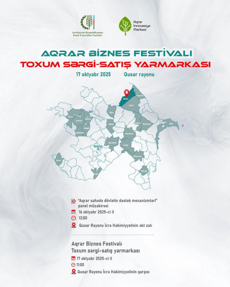 Qusarda Aqrar Biznes Festivalı keçiriləcək