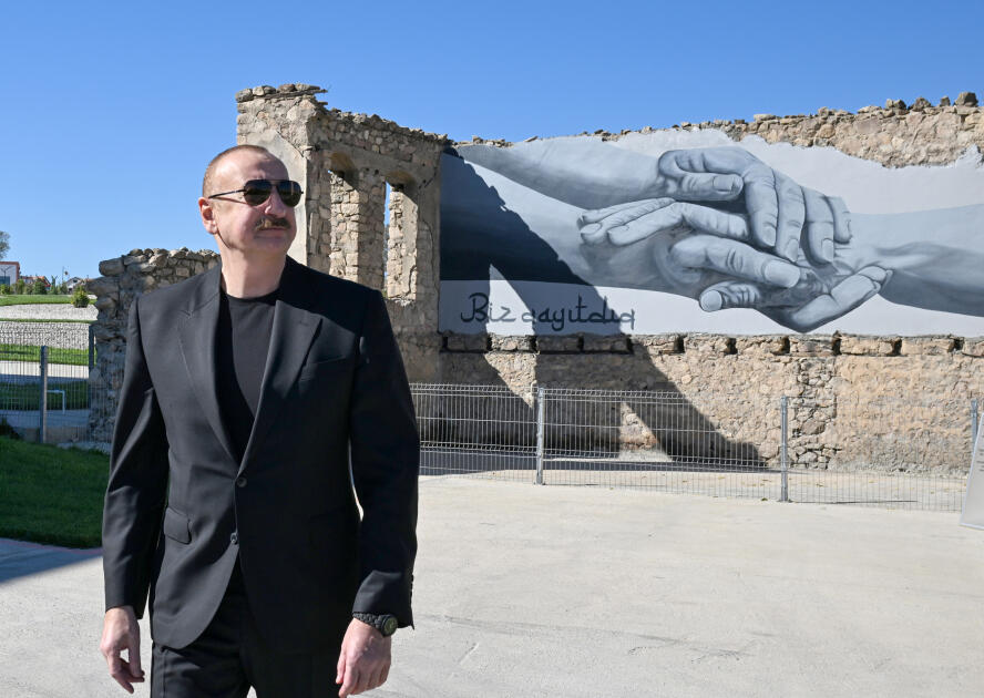 Prezident İlham Əliyev Cəbrayıl rayonunun Horovlu kəndinin birinci mərhələsinin açılışında iştirak edib