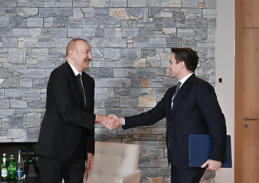 Prezident İlham Əliyev Davosda “Brookfield Asset Management” şirkətinin prezidenti ilə görüşüb