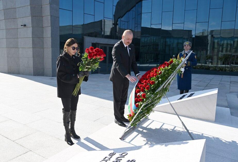 Prezident İlham Əliyev Xocalı Soyqırımı Memorialının açılışında iştirak edib