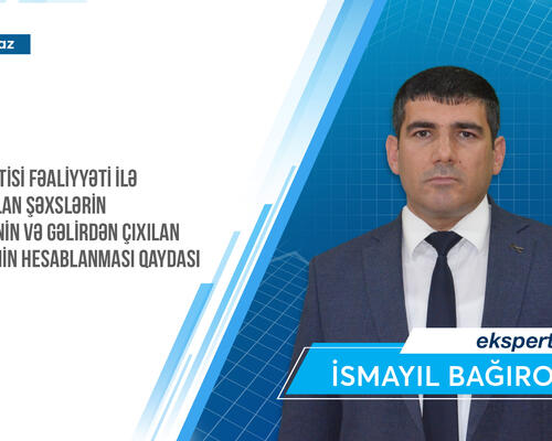 Bina tikintisi ilə məşğul olan şəxslərin gəlirləri və gəlirdən çıxılan xərclərinin hesablanması