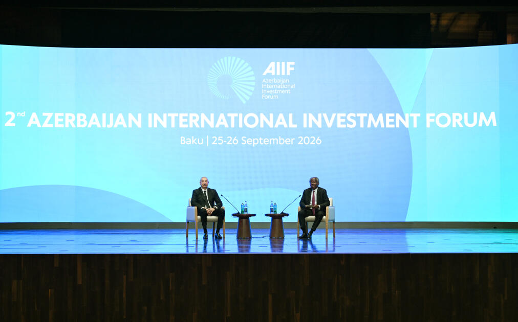 Prezident İlham Əliyev II Azərbaycan Beynəlxalq İnvestisiya Forumu çərçivəsində tədbirdə iştirak edib