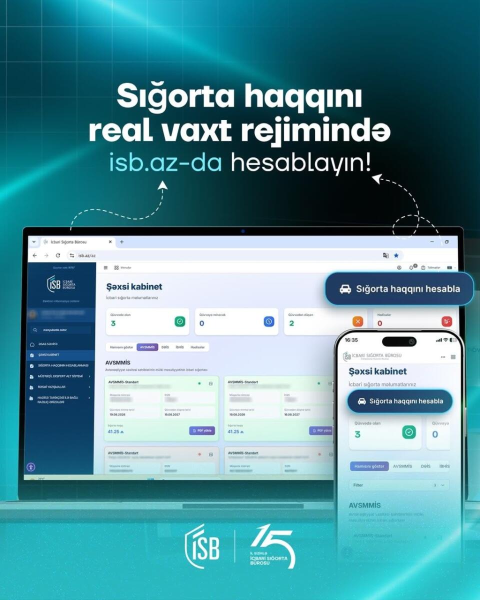 “Sığorta haqqını hesabla” adlı yeni rəqəmsal funksionallıq istifadəyə verilib