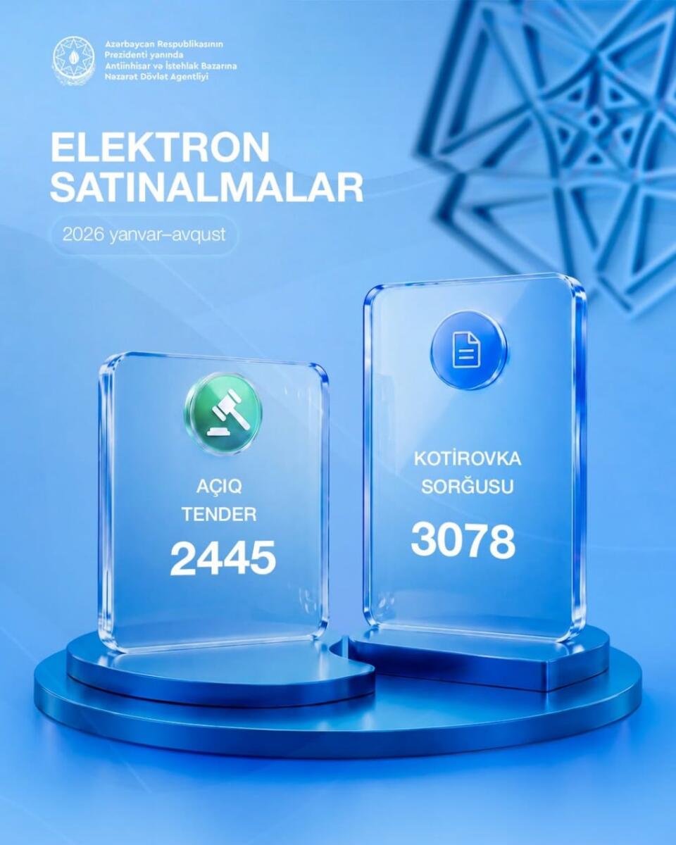 Elektron satınalmaların sayı və məbləği açıqlanıb