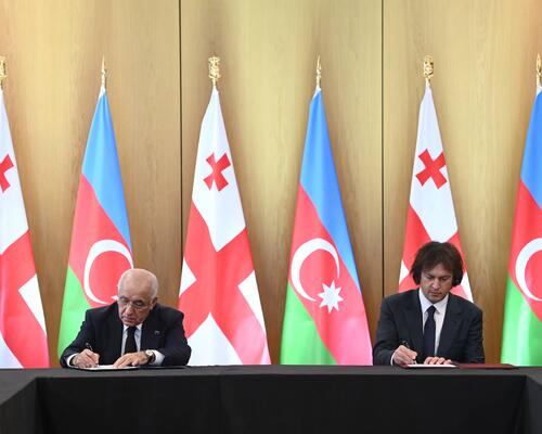 Siqnaxi şəhərində Azərbaycan-Gürcüstan sənədləri imzalanıb