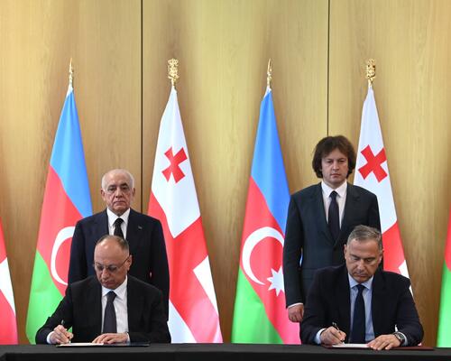 Siqnaxi şəhərində Azərbaycan-Gürcüstan sənədləri imzalanıb